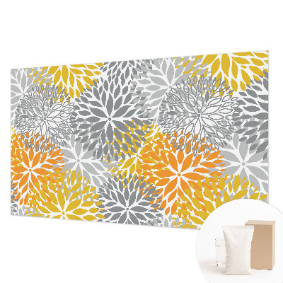 Wallpaper mural for living room with a floral energy design