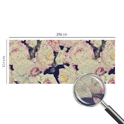 Large wall mural with a flower bouquet design