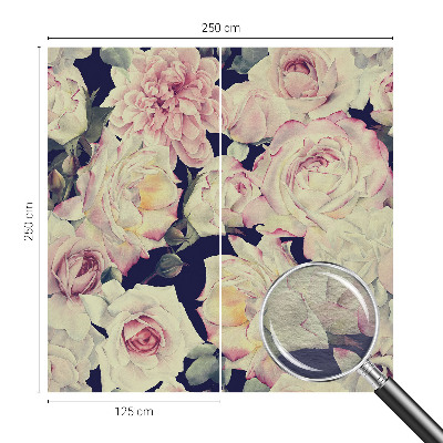 Large wall mural with a flower bouquet design