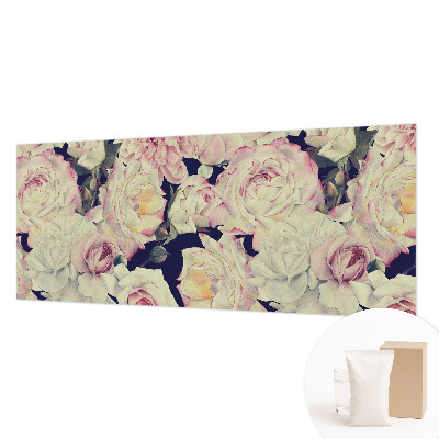 Large wall mural with a flower bouquet design
