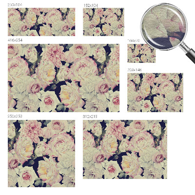 Large wall mural with a flower bouquet design