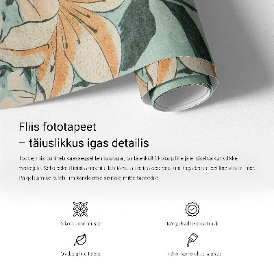 Large wallpaper mural with an autumn composition
