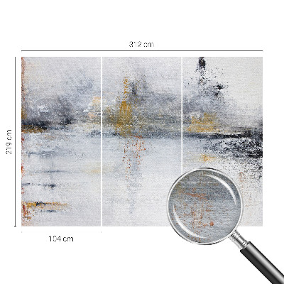 Custom size wall mural with a harmonious abstract design
