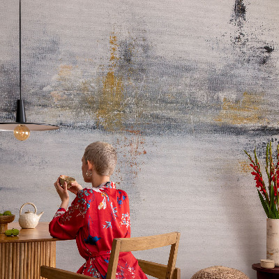 Custom size wall mural with a harmonious abstract design