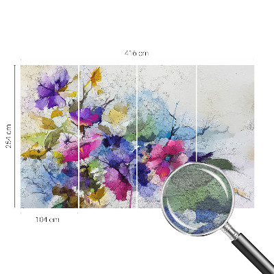 Modern wall mural Abstract flowers