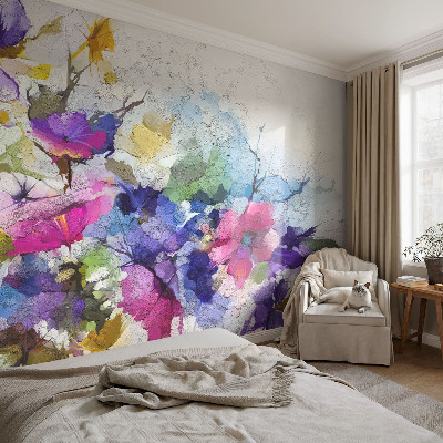 Modern wall mural Abstract flowers