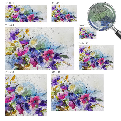 Modern wall mural Abstract flowers