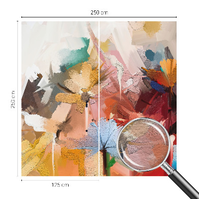 High quality photo wallpaper with an abstract floral design