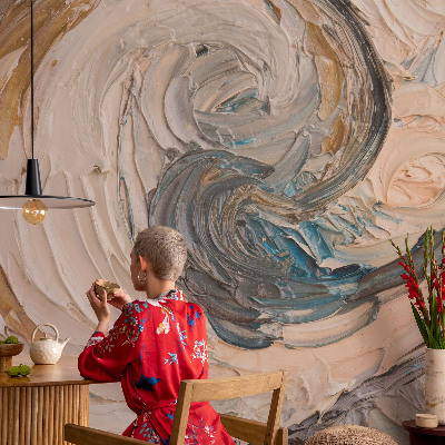 Premium photo wallpaper with colorful swirls