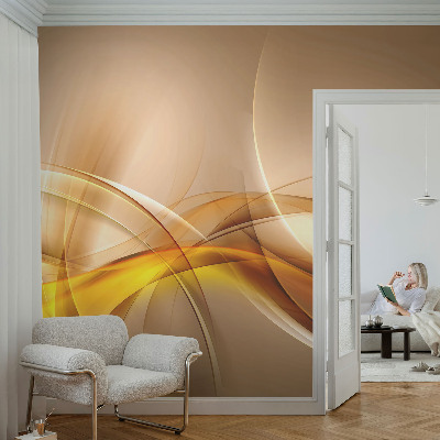 Premium wall mural for bedroom with a gentle linear pattern