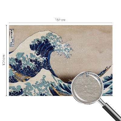 Non-woven wall mural with a dramatic wave design