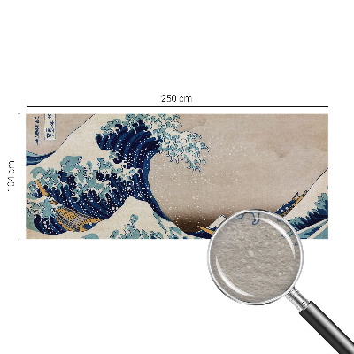 Non-woven wall mural with a dramatic wave design