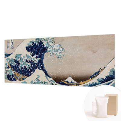 Non-woven wall mural with a dramatic wave design