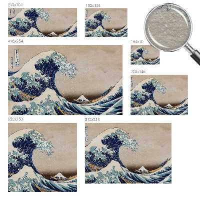 Non-woven wall mural with a dramatic wave design