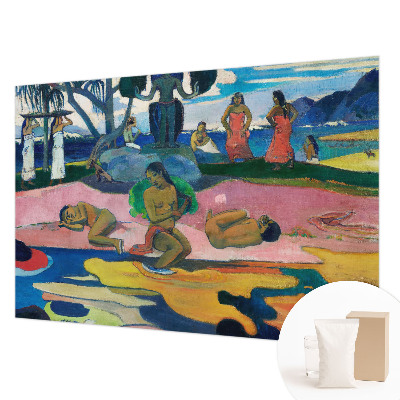 Wallpaper mural with a tropical getaway design