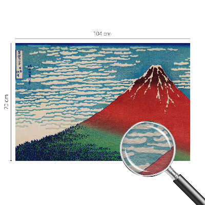Photo wallpaper with a red mountain motif