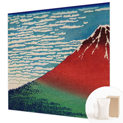 Photo wallpaper with a red mountain motif