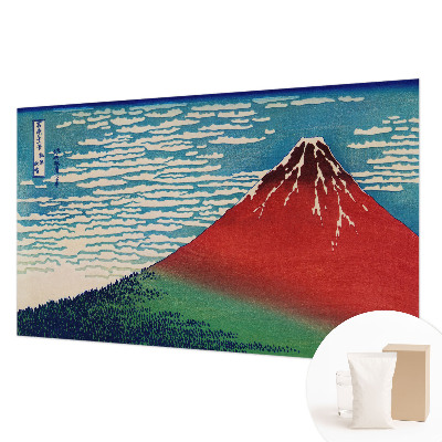 Photo wallpaper with a red mountain motif
