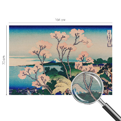 Wall mural with cherry blossom motif