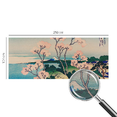 Wall mural with cherry blossom motif