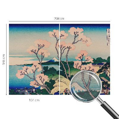 Wall mural with cherry blossom motif