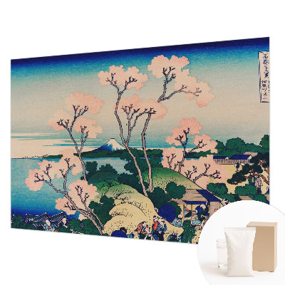 Wall mural with cherry blossom motif