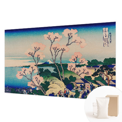 Wall mural with cherry blossom motif