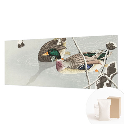 Non-woven photo wallpaper with a calm ducks motif