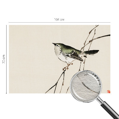 Wall mural for bedroom with a harmonious bird design