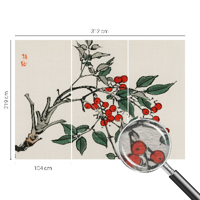 Wall mural for living room A sprig of berries