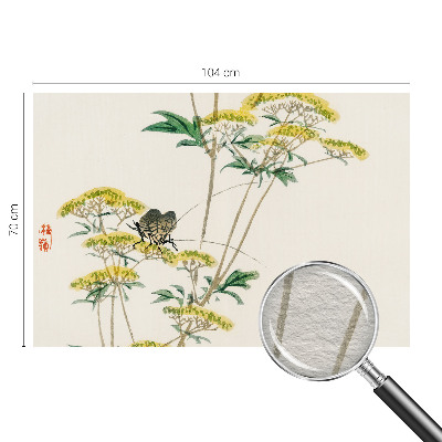 Large wall mural wallpaper with a floral nature motif