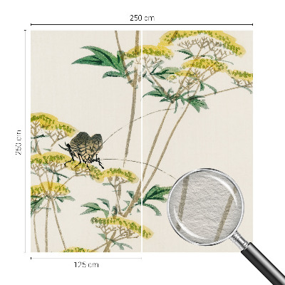 Large wall mural wallpaper with a floral nature motif