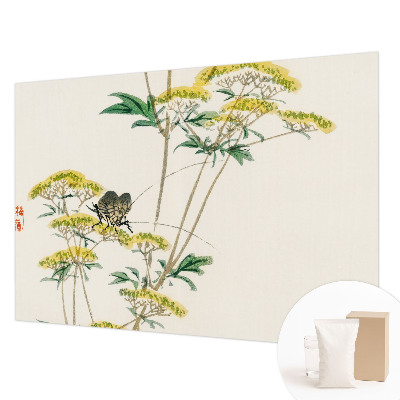 Large wall mural wallpaper with a floral nature motif