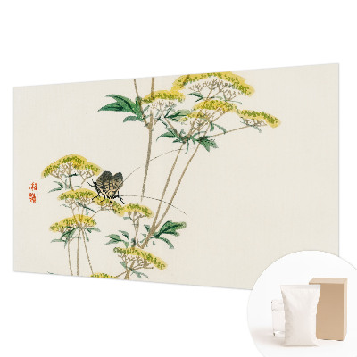 Large wall mural wallpaper with a floral nature motif