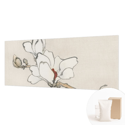 Custom size wall mural with a delicate magnolia design