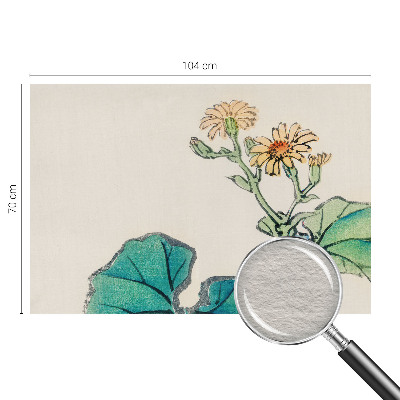 Modern wall mural Flower and leaves