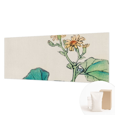 Modern wall mural with a floral and leafy design