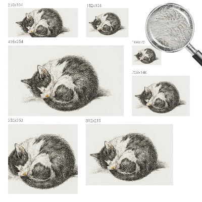 Modern wall mural for bedroom featuring an adorable kitten design