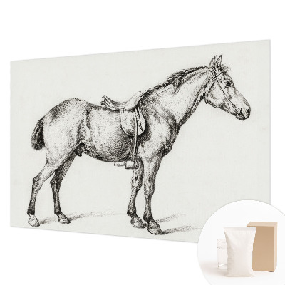 Modern wall mural for living room Sketch of a horse