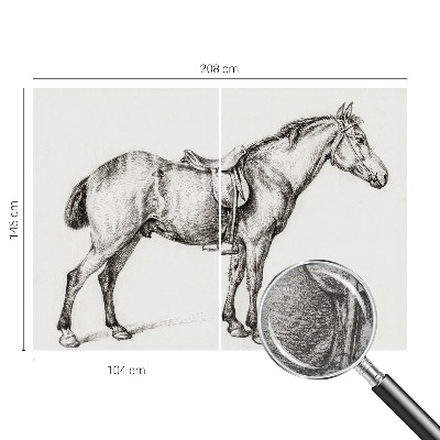 Modern wall mural for living room Sketch of a horse