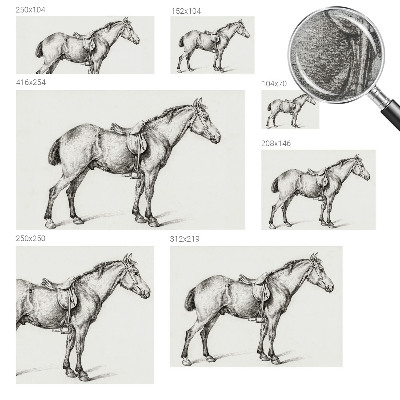 Modern wall mural for living room Sketch of a horse