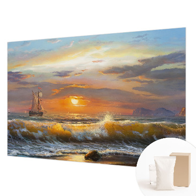 High quality wall mural wallpaper featuring a panoramic sea view