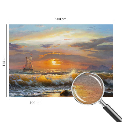 High quality wall mural wallpaper featuring a panoramic sea view