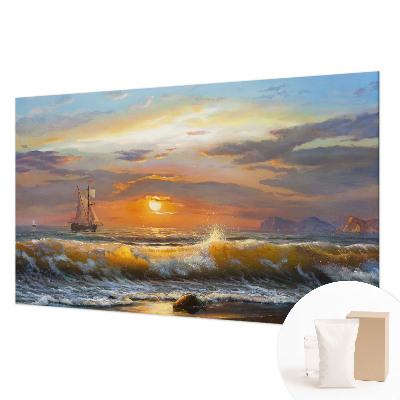 High quality wall mural wallpaper featuring a panoramic sea view