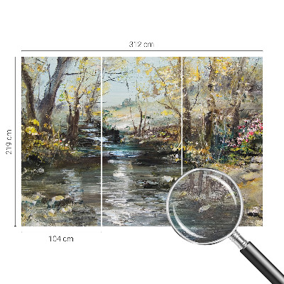 High quality photo wallpaper Forest stream