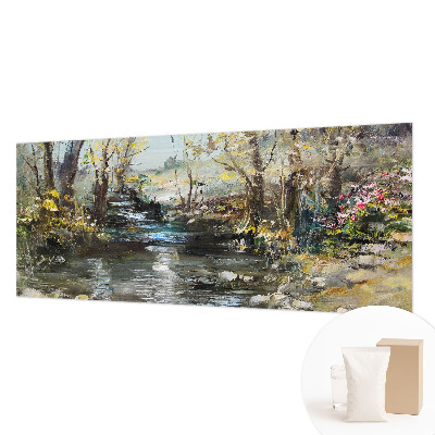 High quality photo wallpaper featuring a forest stream scene