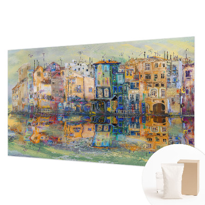 Premium wall mural for bedroom featuring a magical city design