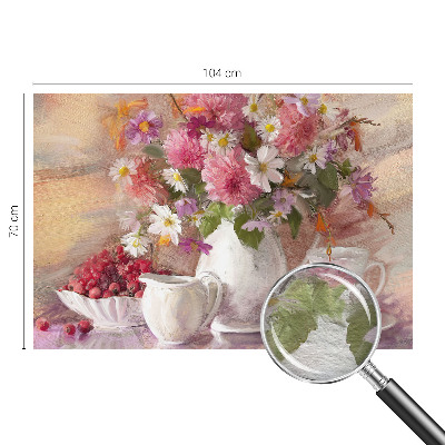 Premium photo wallpaper with a wildflower motif