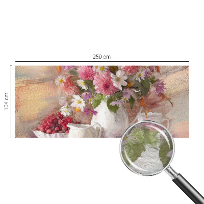 Premium photo wallpaper with a wildflower motif
