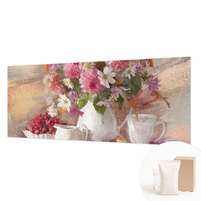Premium photo wallpaper with a wildflower motif
